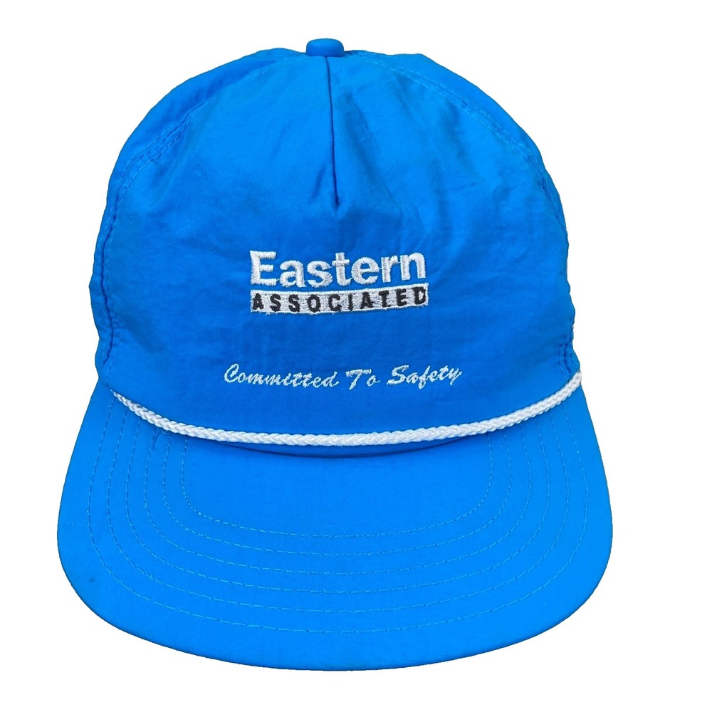 Vintage Eastern Coal Trucker Hat Made In USA 90s Nylon Rope Mining Associated